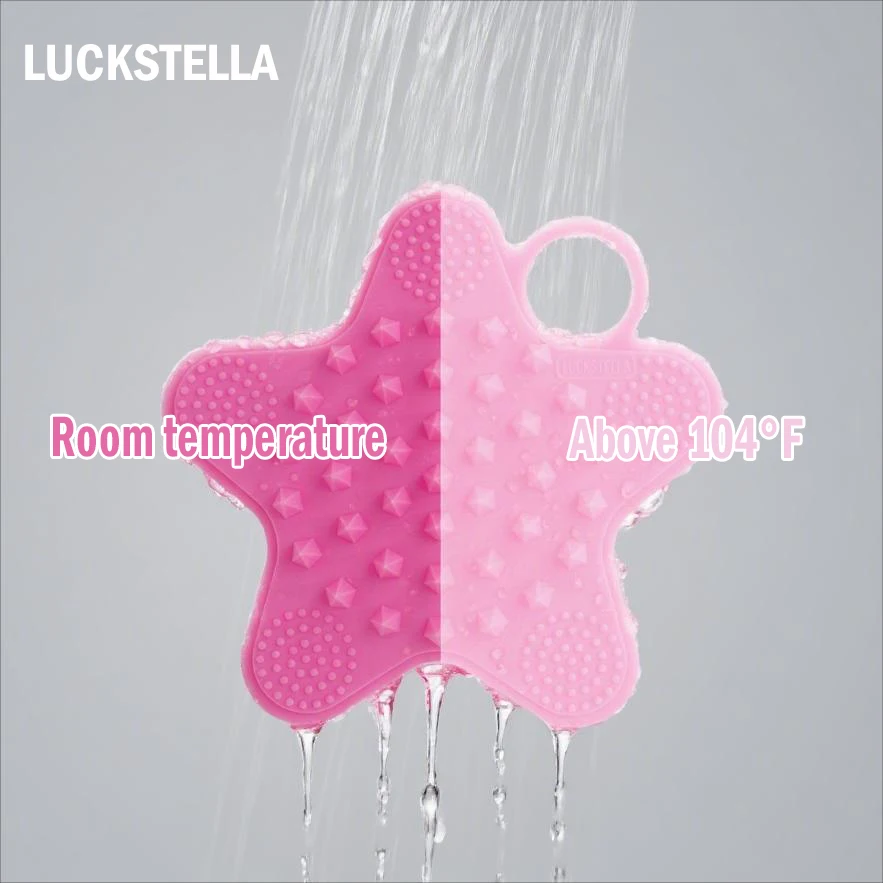 

LUCKSTELLA Bath Change Color Brush Baby 2-in-1 Scrubber & Massager 100% Premium Silicone Body Scrubber Soft Scalp Massage