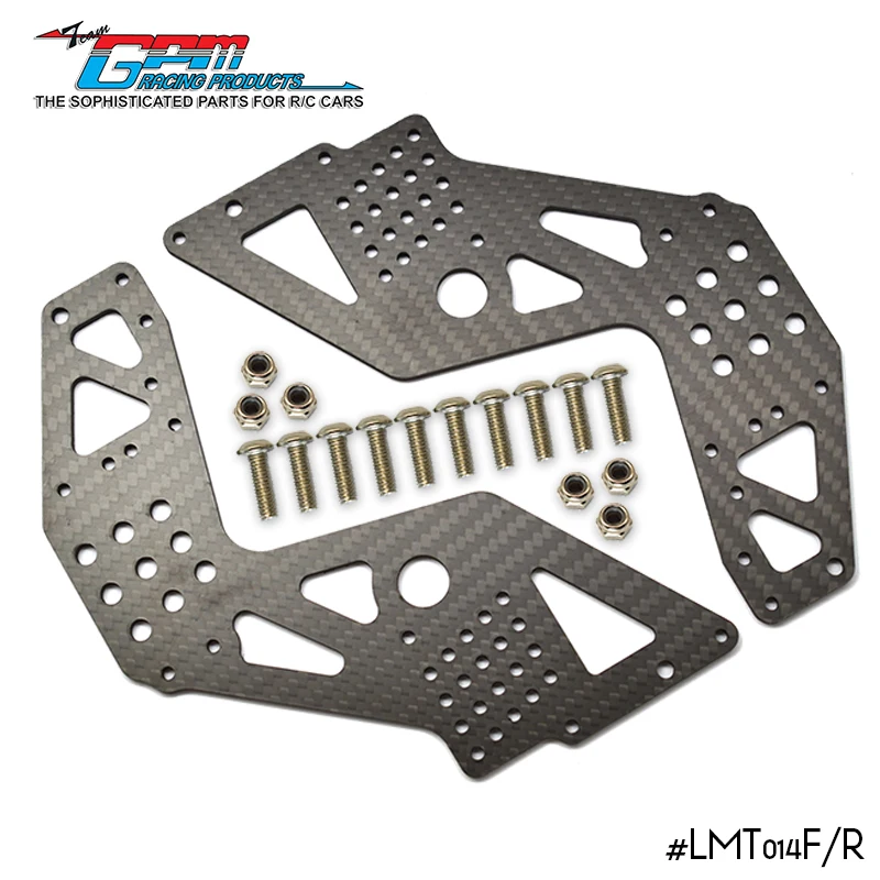 GPM Carbon Fiber Front/Rear Chassis Side Panels For 1/8 LMT SOLID AXLE  LOSI