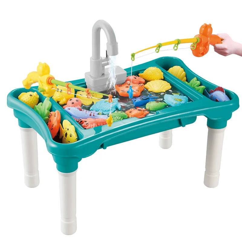 

Children's Play in Water Magnetic Fishing Platform Toys Parent Child Interaction Baby Fun Fishing Platform Wholesale