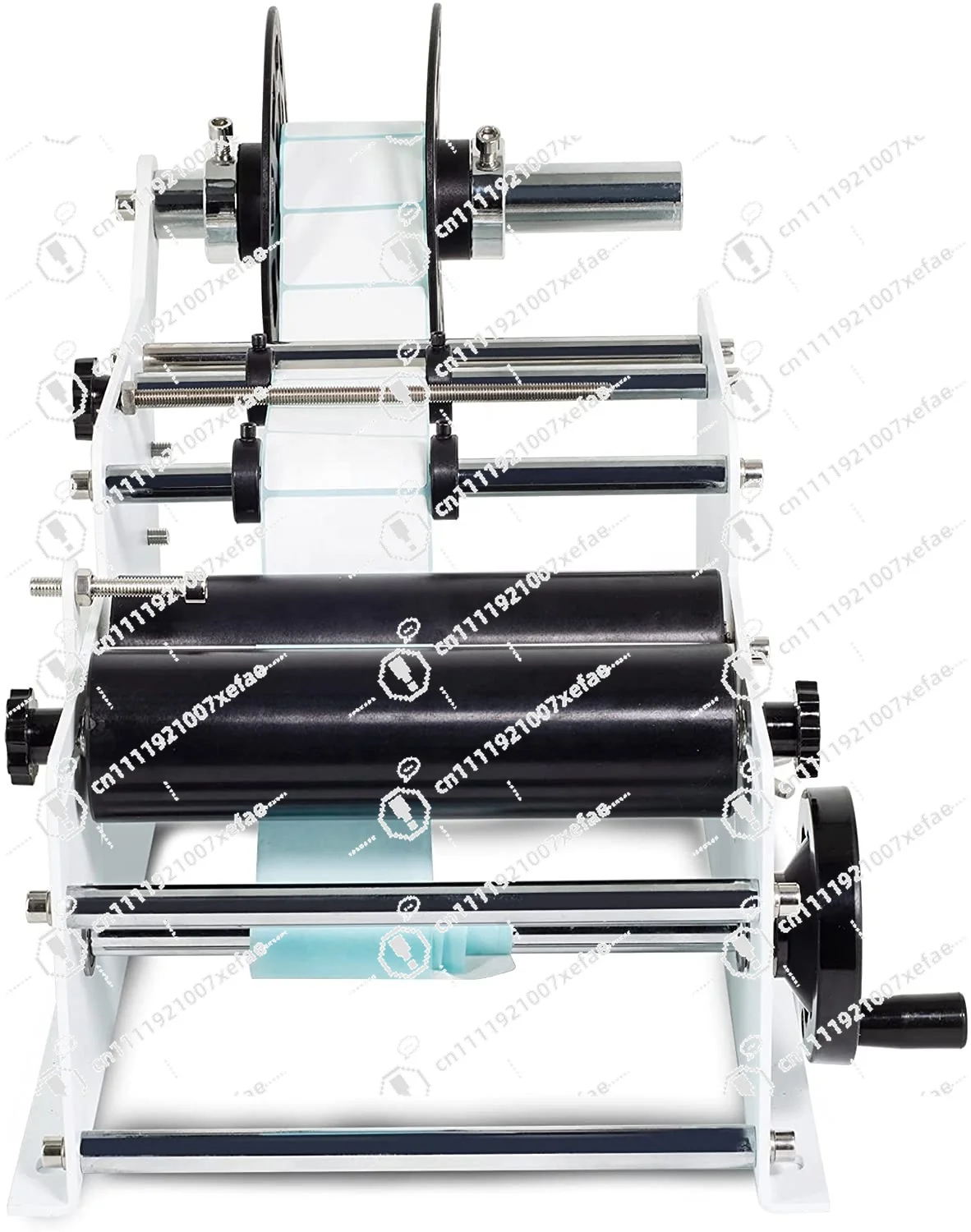 Manual round labeling machine, bottle label applicator for round bottles