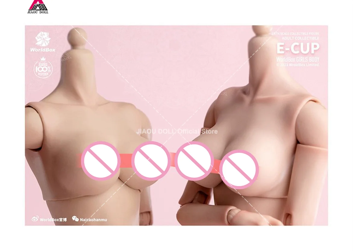 In Stock Worlbbox 1/6 Female D Cup E Cup Breast Big Bust Replacement Accessories Model Fit AT201 AT202 AT203 Action Figure Body