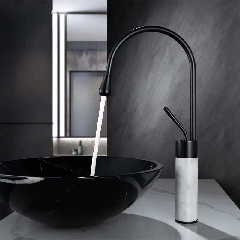 

Bathroom Faucet Black Jade Basin Faucet Hot Cold Black Sink Brass Kitchen Faucet Swivel Sink Water Crane