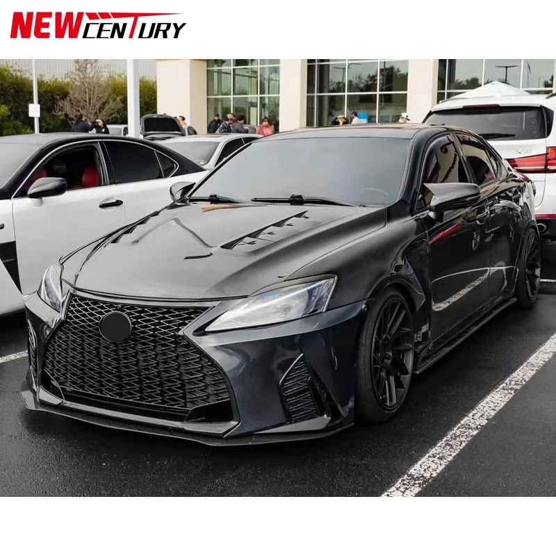 

High Quality Modified Carbon Fiber Hood With Vents For 2006-2012 For Lexus IS Includes New Engine Cover Trim And Bolts