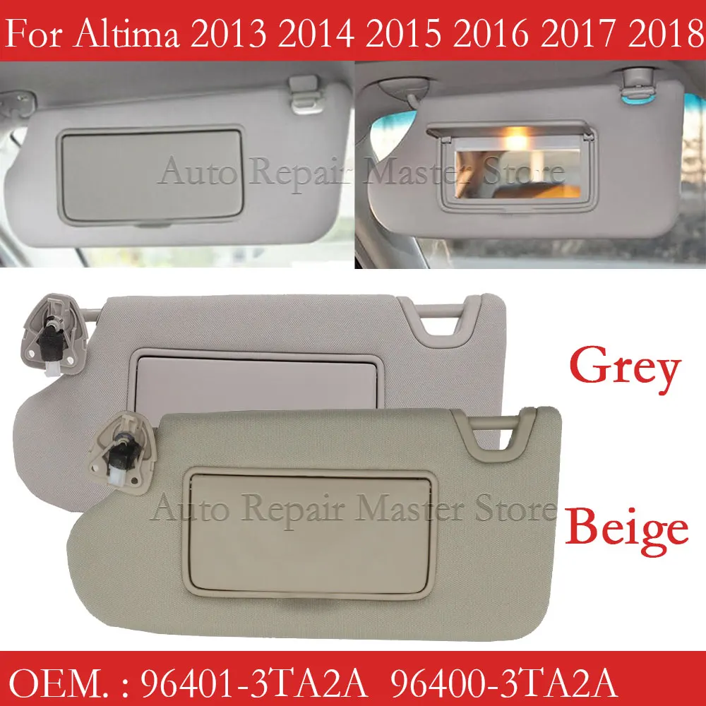 96401-3TA2A 96400-3TA2A For Nissan Altima 2013 2014 2015 2016 2017 2018 Car Sun Visor Grey Beige Left Right DriverPassenger Side