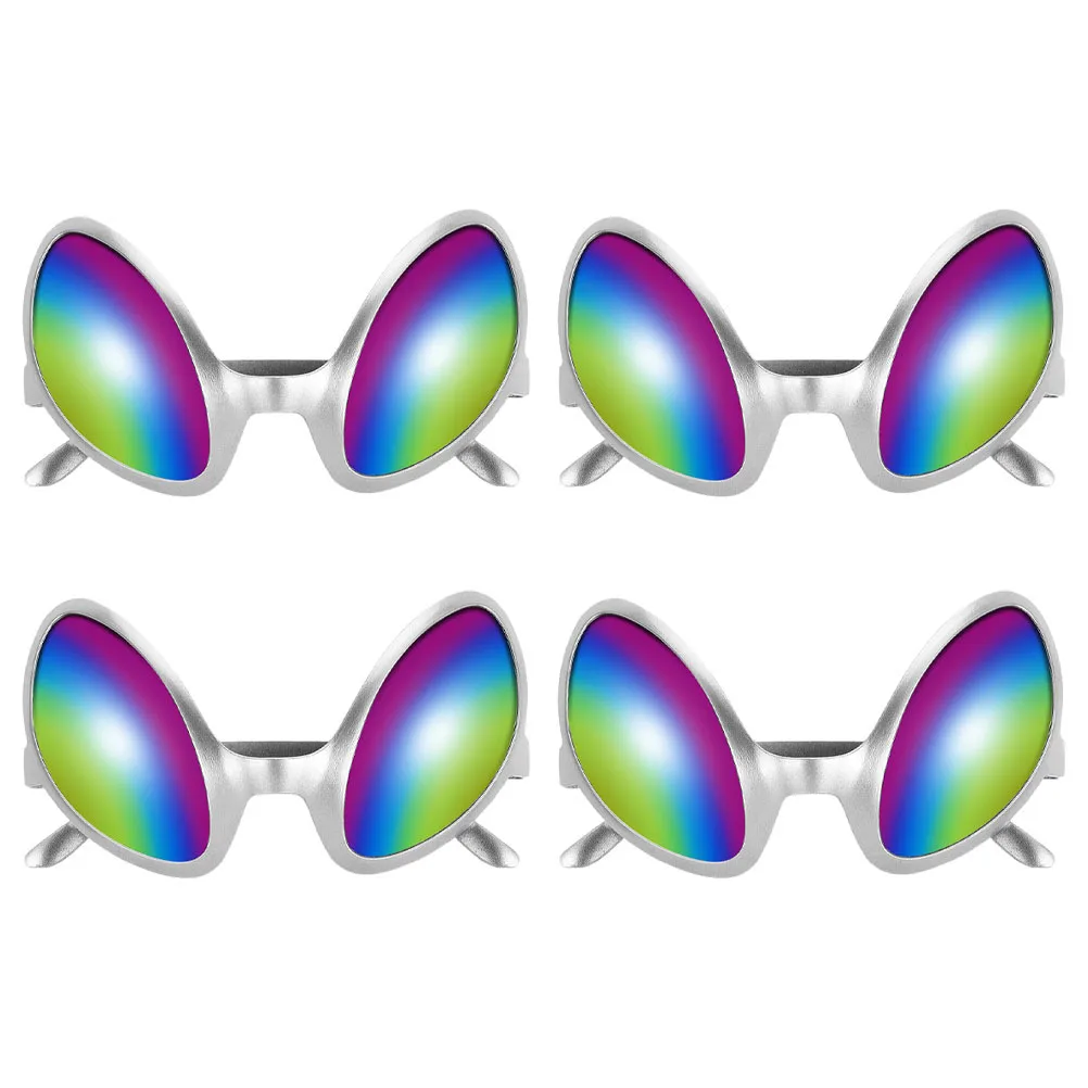 

4Pcs Funny Glasses Versatile Halloween Party Novelty Sunglasses Plastic Eyewear Glasses Prop Funny Sunglasses for Adults
