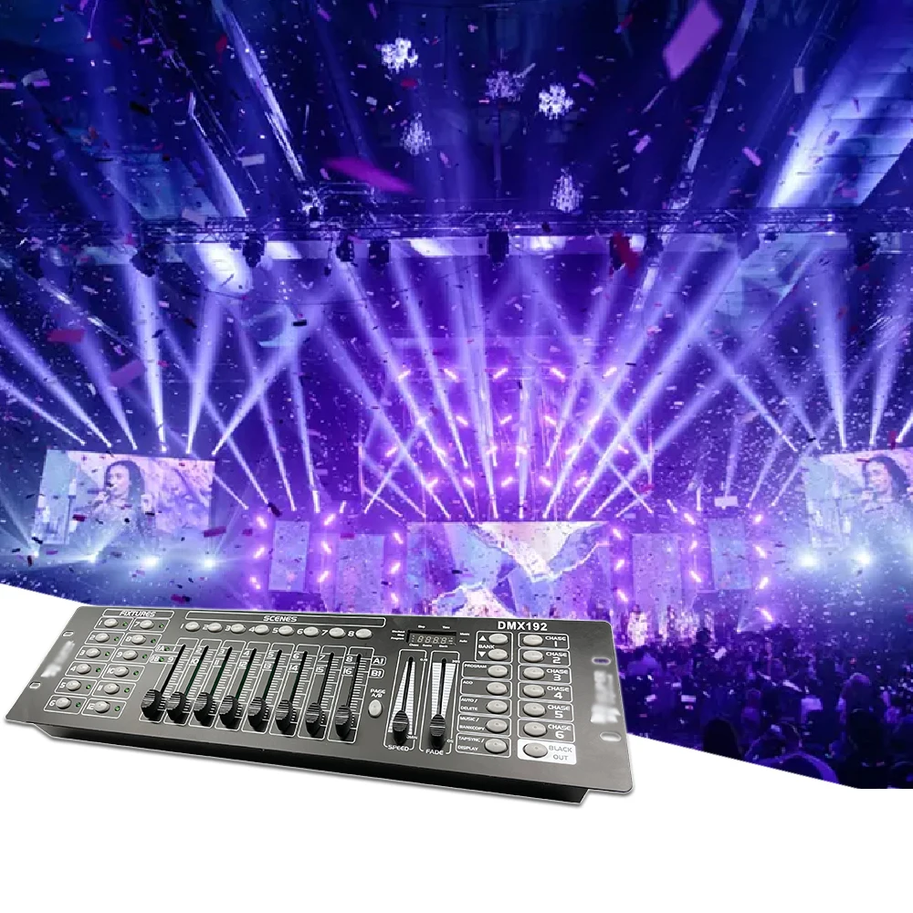 

YUER DMX-192S Controller 192CH DJ Disco Professional Moving Head Light Controller Bar Party LED Par Light Laser Strobe Lights