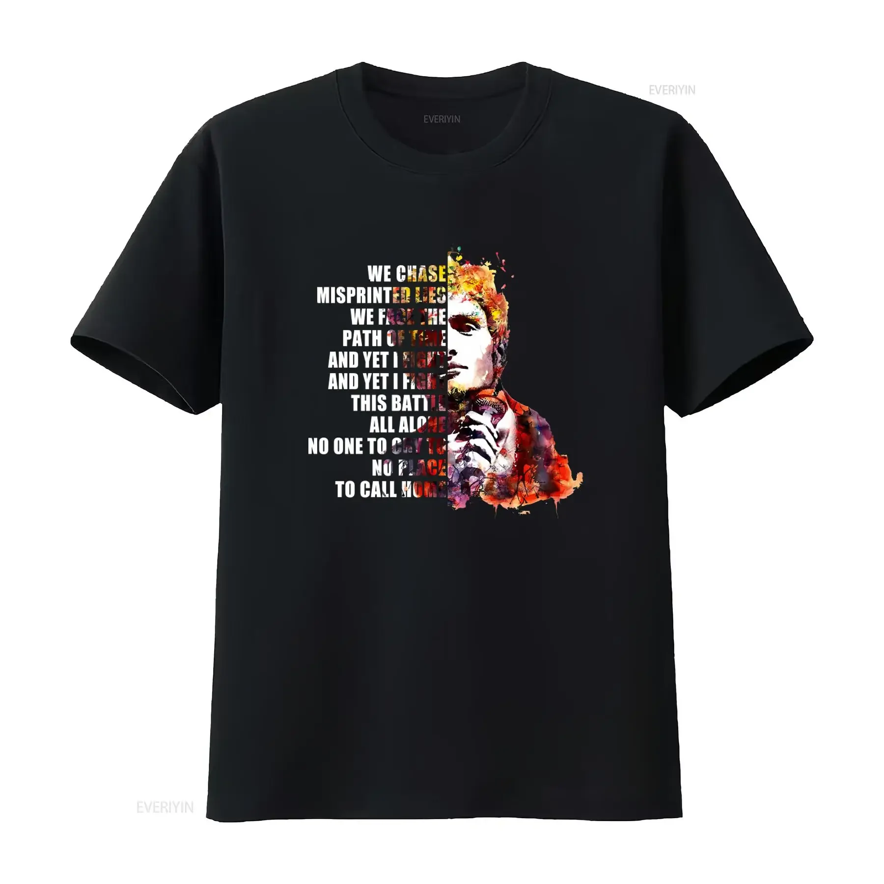 Layne Staley Alice In Chains Art Print T Shirt Black Cotton S To 5Xl vintage Washed fashion Stylish Stretched Breathable