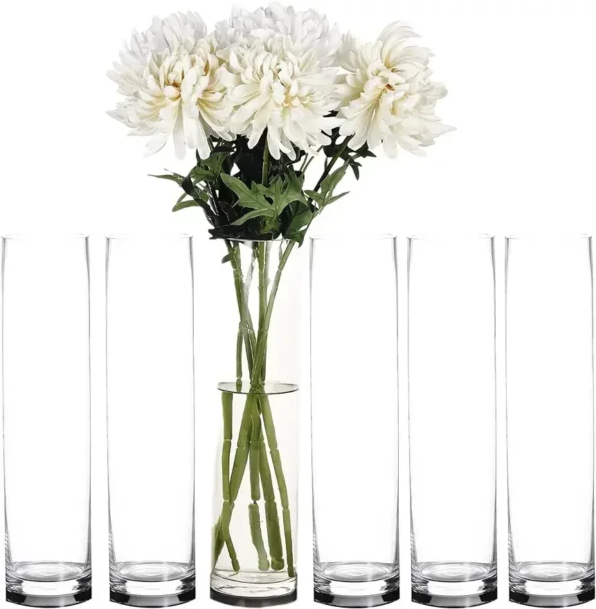 Craft and Party Cylinder Glass Vase, 6 Pack 24