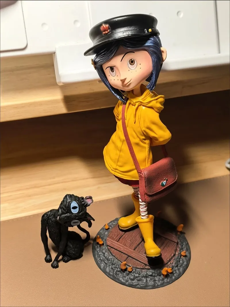 Coraline Action Figure 7 Inch Movie Version Yellow Raincoat Collectible Pvc Model Decor For Collection Enthusiasts Ideal Gift view 3