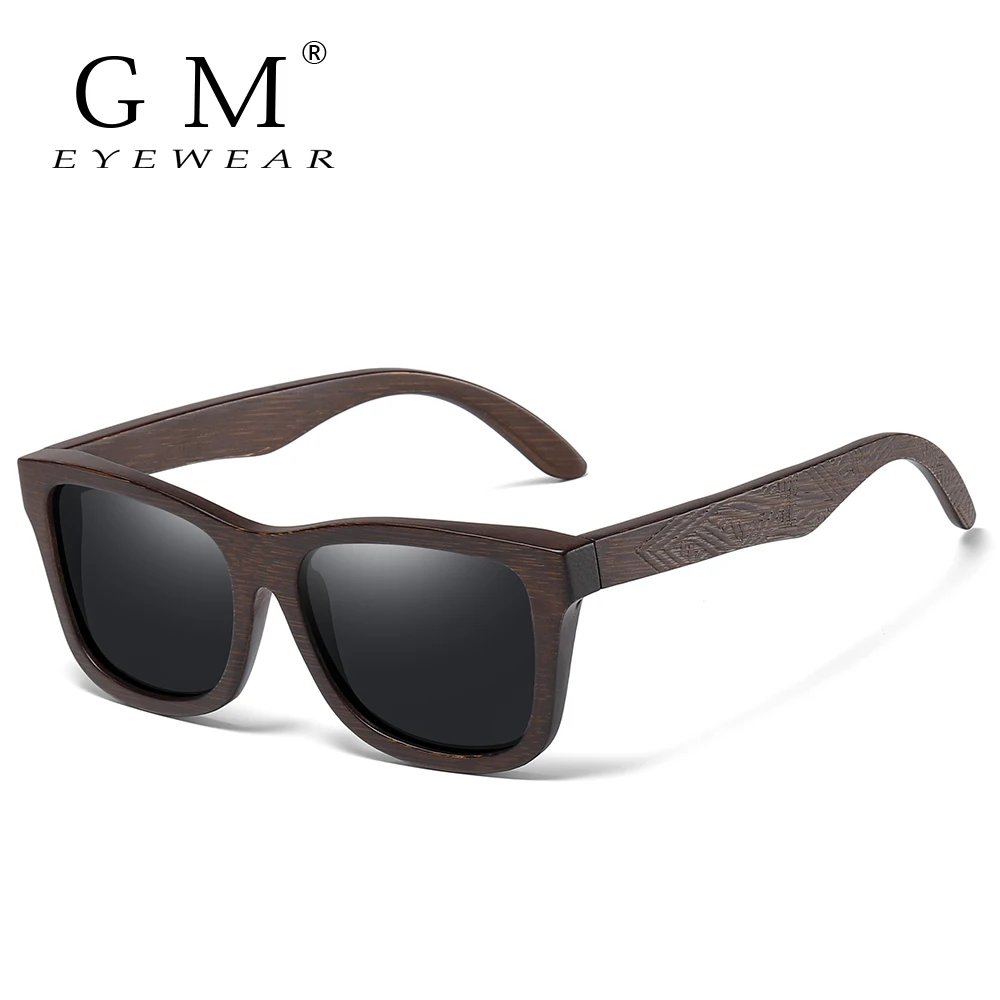 

XSW Retro Fashion Bamboo Wood Polarized Sunglasses Driving Square Style Sun Glasses Male Goggle UV400 Women Men Brand Designer