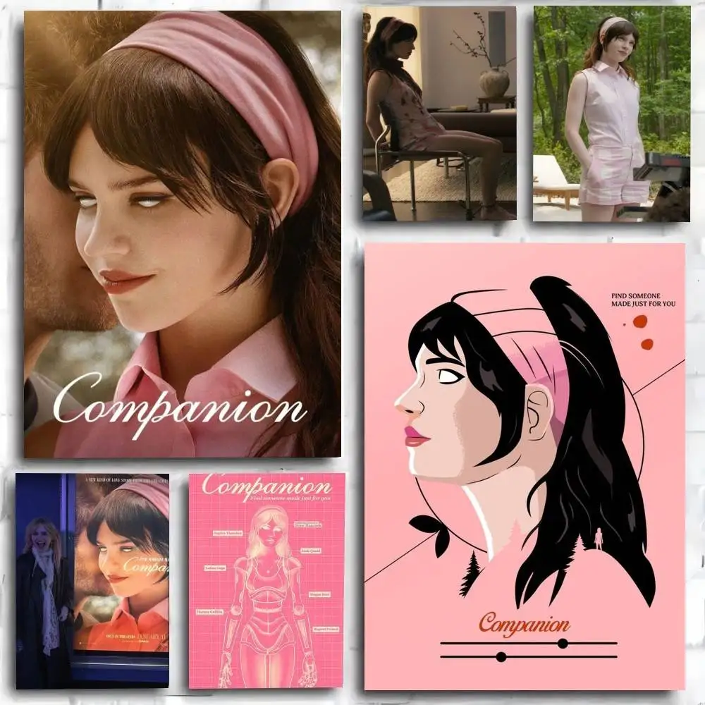 1PC Companion (2025) Movie poster Self-adhesive Art Waterproof Paper Sticker Coffee House Bar Room Wall Decor
