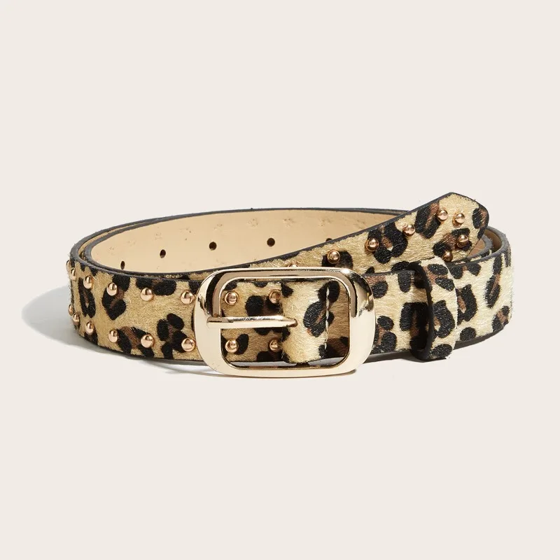 2026 new fashion designer Boho Style Y2k belt PU Leopard Print Belt Women Dress Slim Fit Women Dress Custom Belt