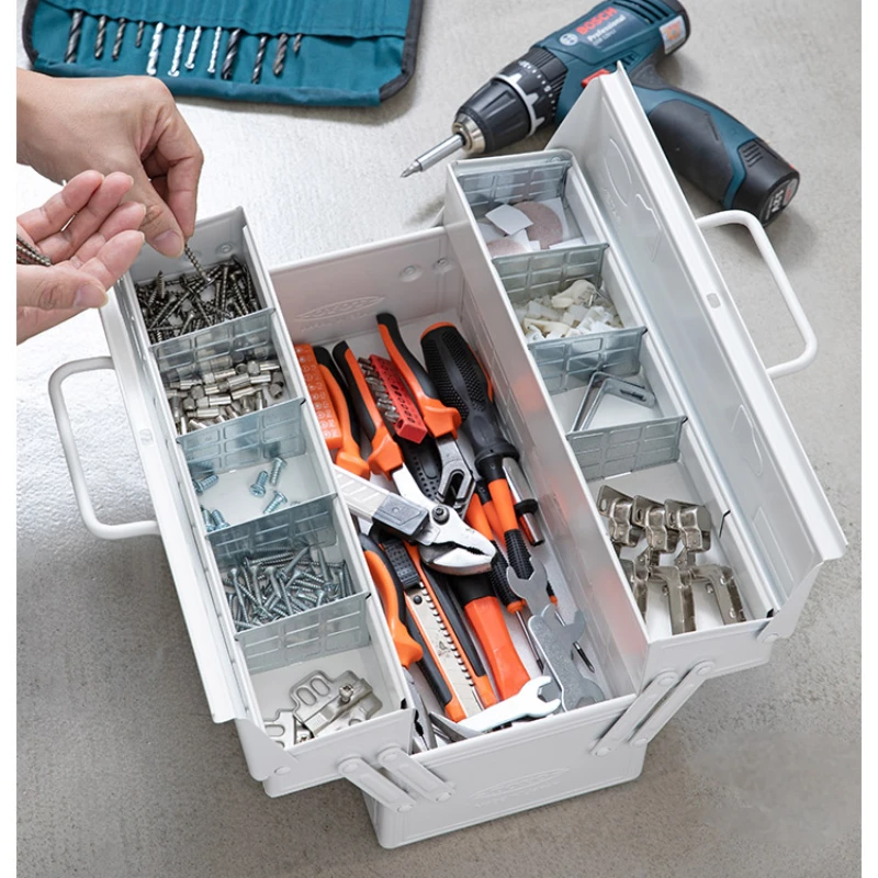 Tool storage, household tote, iron sheet, electrician repair, car mounted hardware box