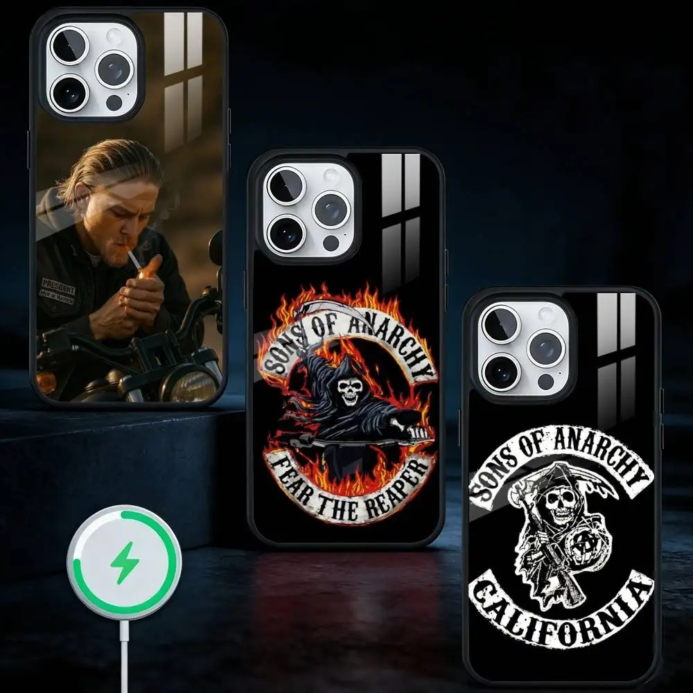 

TV S-Sons of A-Anarchy Phone Case For iPhone17,16,15,14,13 Plus,Pro Max Magnetic For Magsafe Wireless Charging