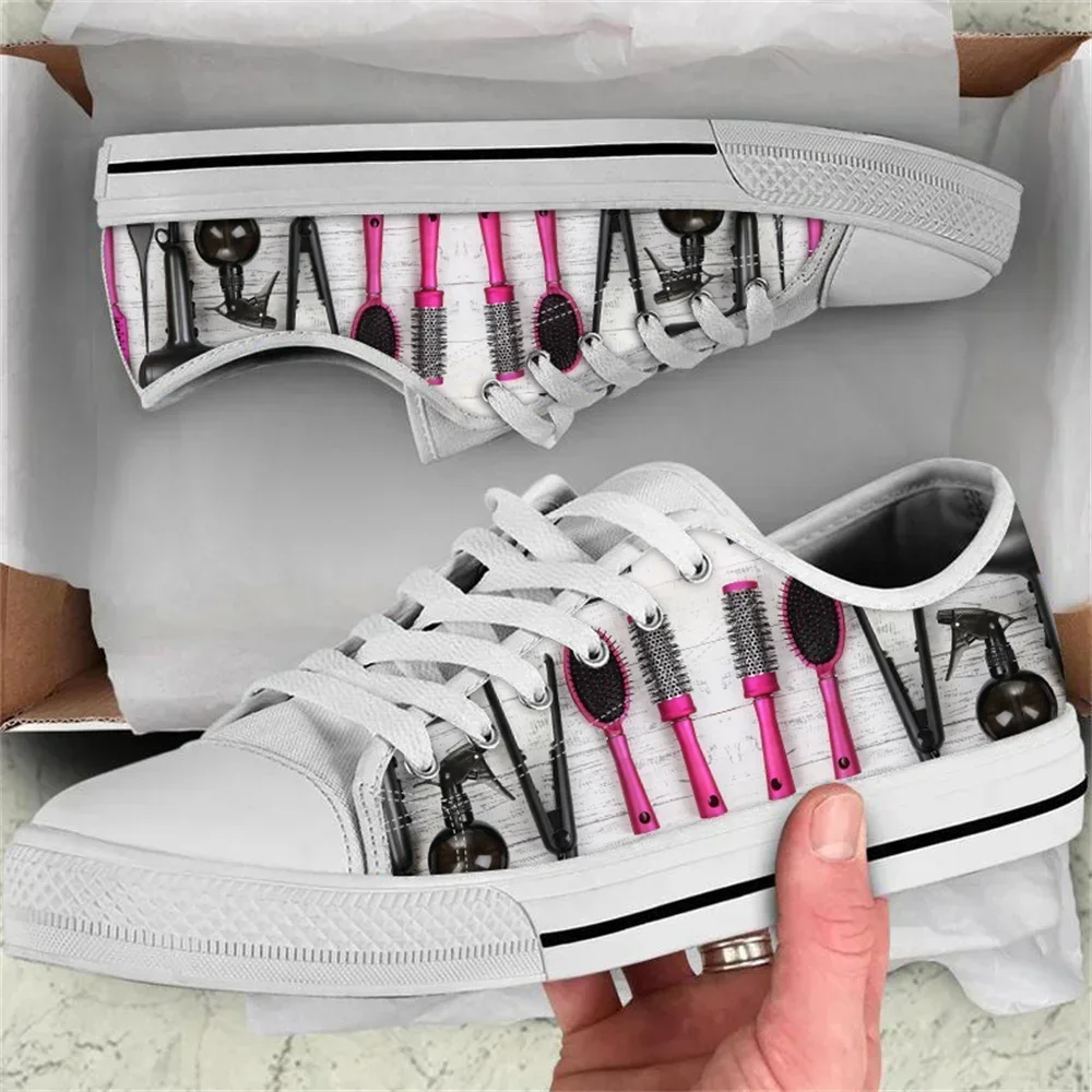 Hairdressing Tool Print Sport Shoes Street Shopper Waterproof Running Female Shoe New Arrivals Casual Women’s Round Toe Sneakers