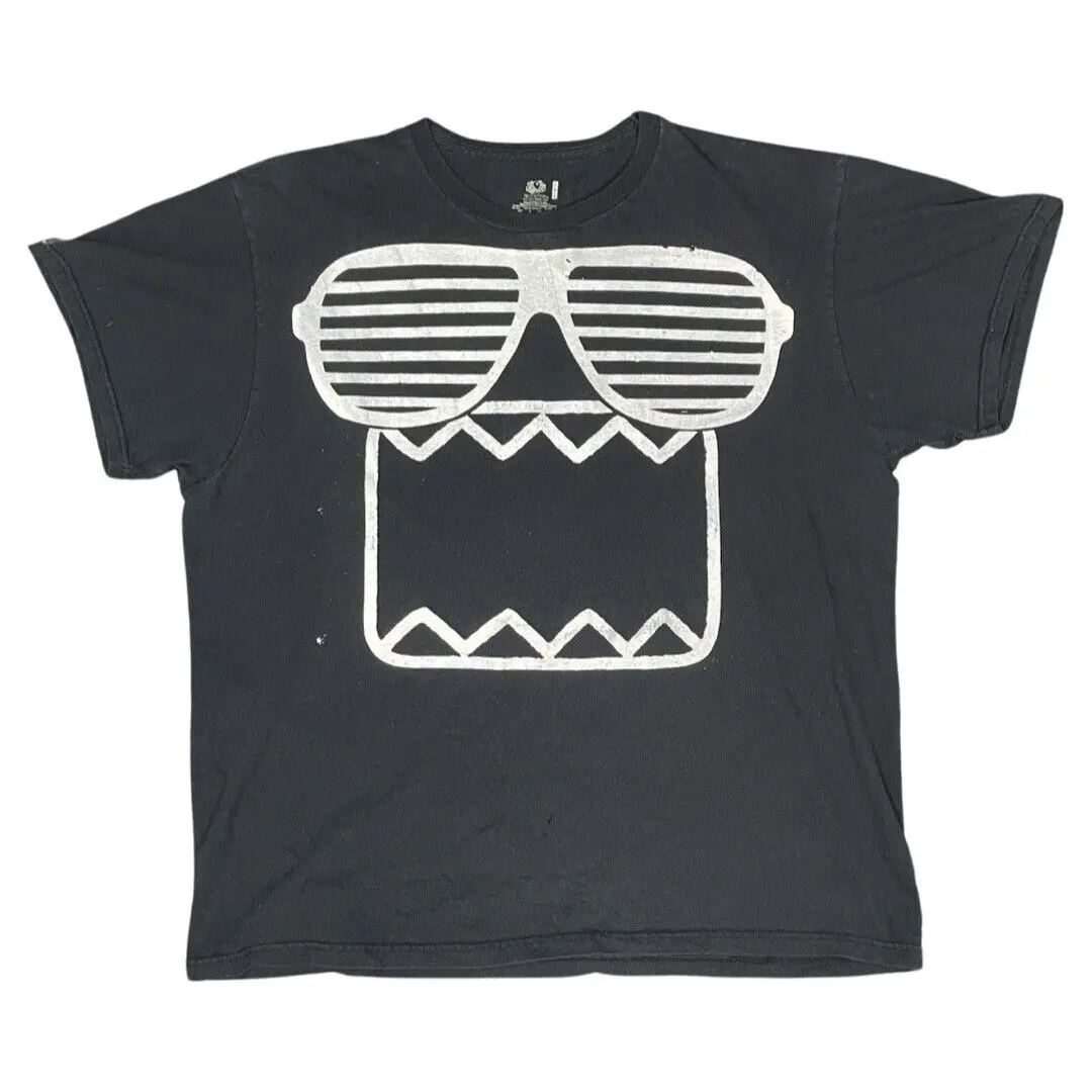 Domo Kun Cyber Y2K Shutter Shades Scene Emo T Shirt Size White/Black Men’s L