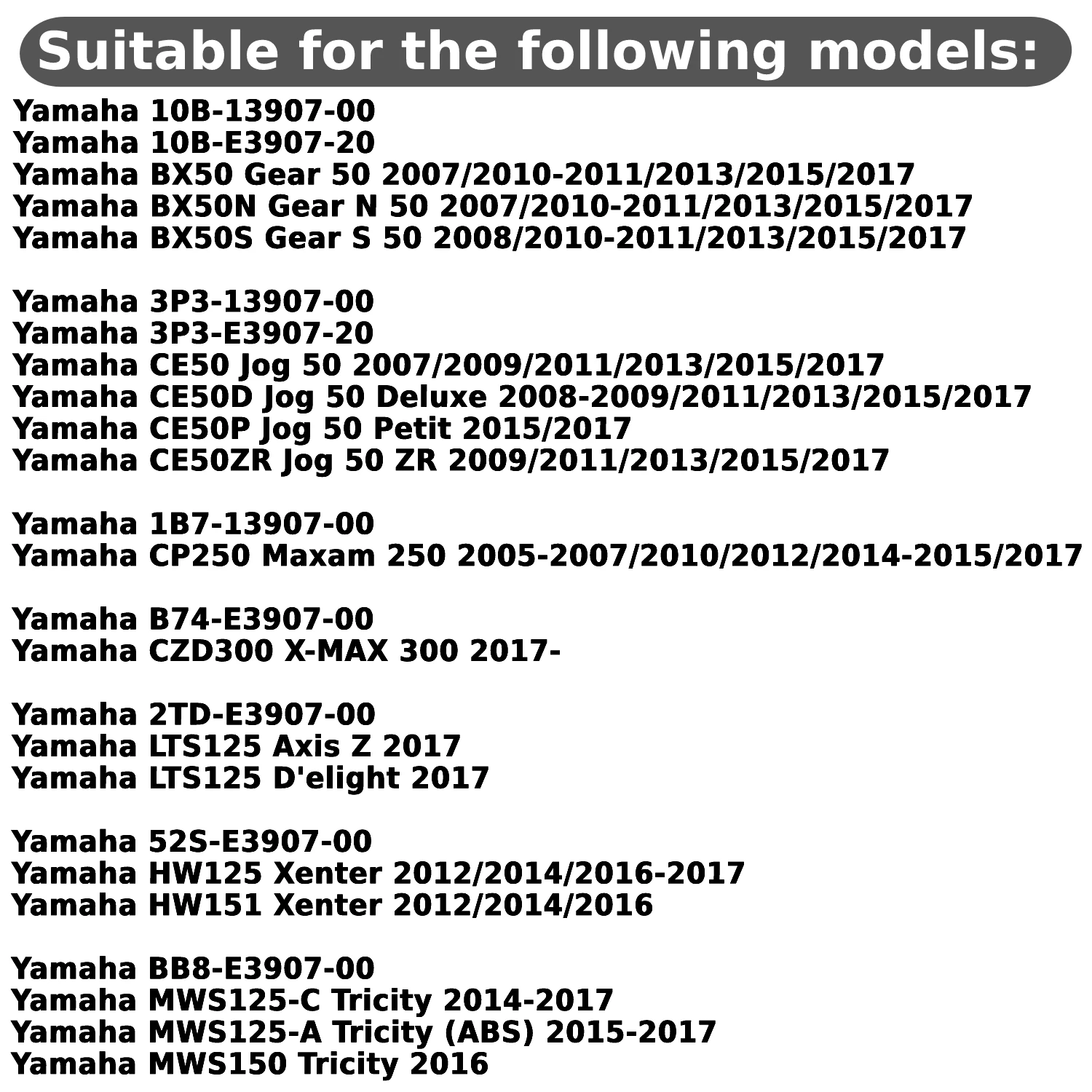 New Motorcycle Electric Fuel Pump For Yamaha WR250R WR250X WR450F YZ250 YZ250F YZ250FX YZ450F YZ450FX YW50F BW'S YW50FX  Zuma 50