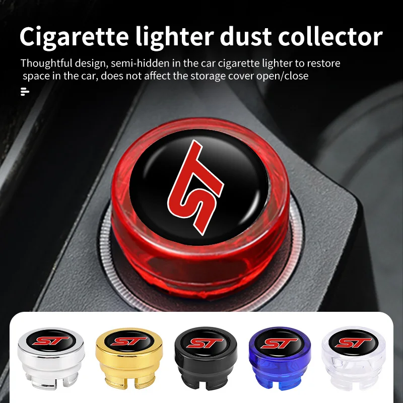 ford kuga cigarette lighter Car Plug Cover Cigarette Lighter Cap Dustproof Protective Case For Ford ST  Racing RS S Mustang Kuga Fiesta Fusion Mondeo Edge