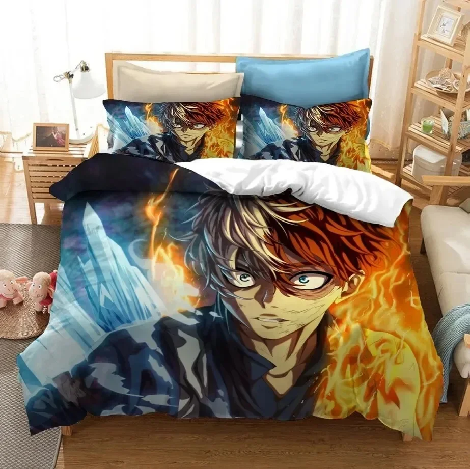 

Anime 3D Print My Hero Academia Shoto Todoroki Bedding Set Duvet Cover Bed Set Quilt Cover Pillowcase Comforter king Queen Size