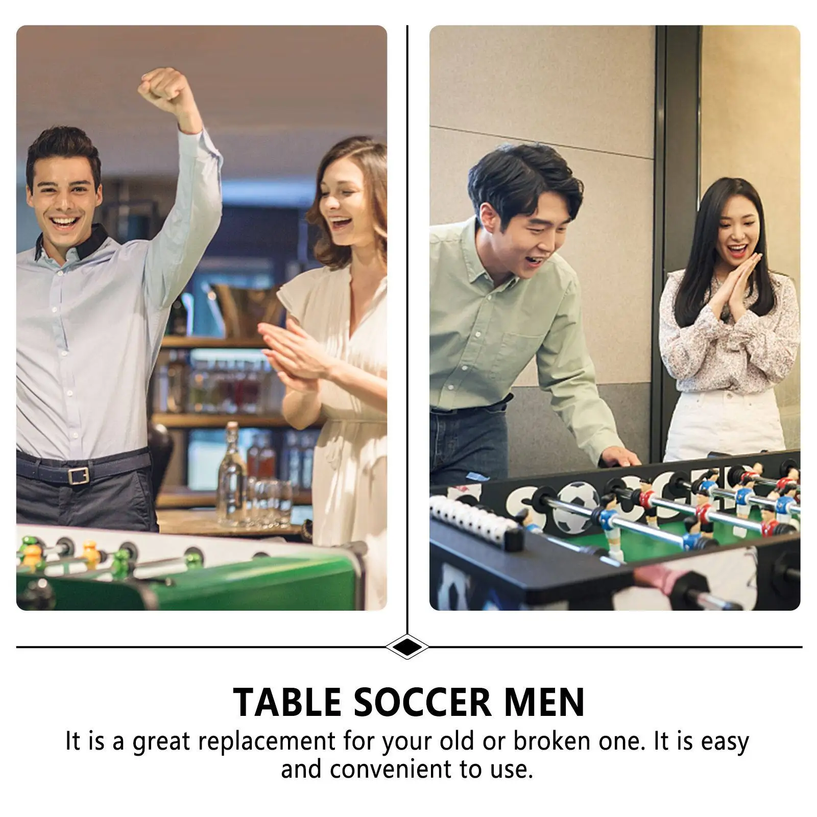 

Набор из 6 сменных фигурок для настольного футбола в турнирном стиле, из премиального легкого материала, стандартного размера