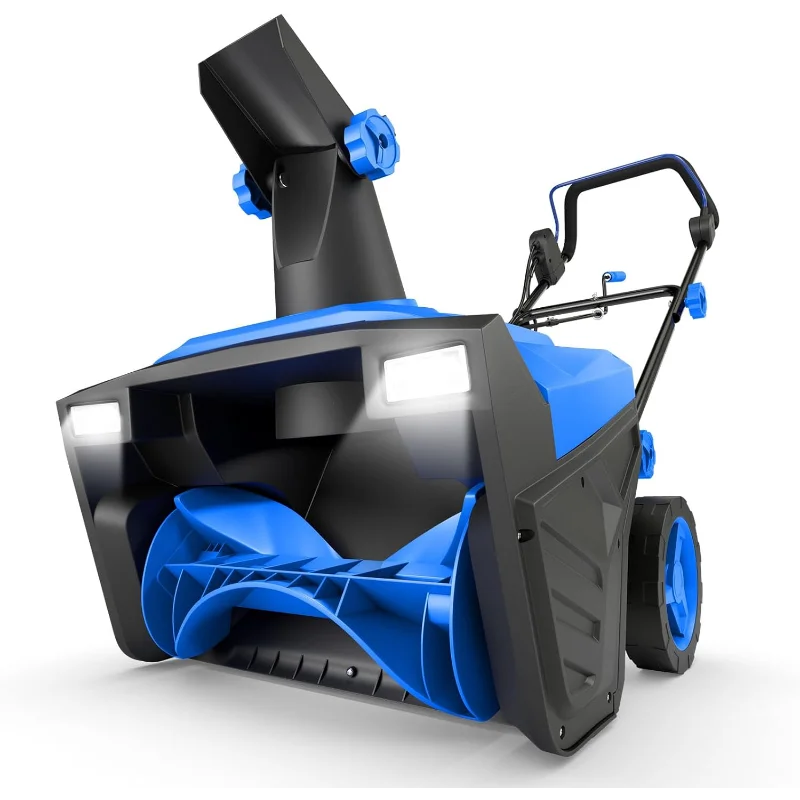 

S AFSTAR Snow Blower, 20-Inch 15-AMP Walk-Behind Snow Thrower W/LED Headlights & 180° Rotating Chute, 30FT Throwing Distance