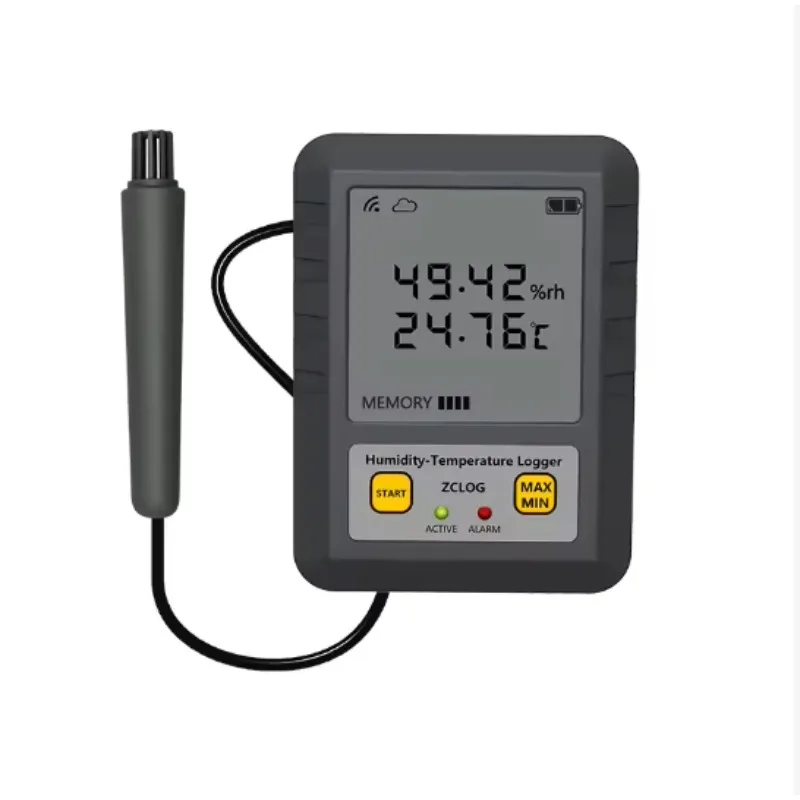 Pharmaceutical Industry Real Time LCD Display Temperature and Humidity Data Logger with Sensor