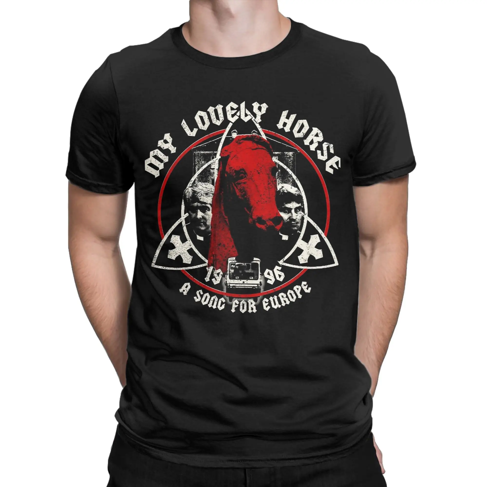 Father Ted My Lovely Horse T Shirts Men's  Pure Cotton Novelty T-Shirts Round Collar  Tee Shirt Short Sleeve Clothes Plus Size