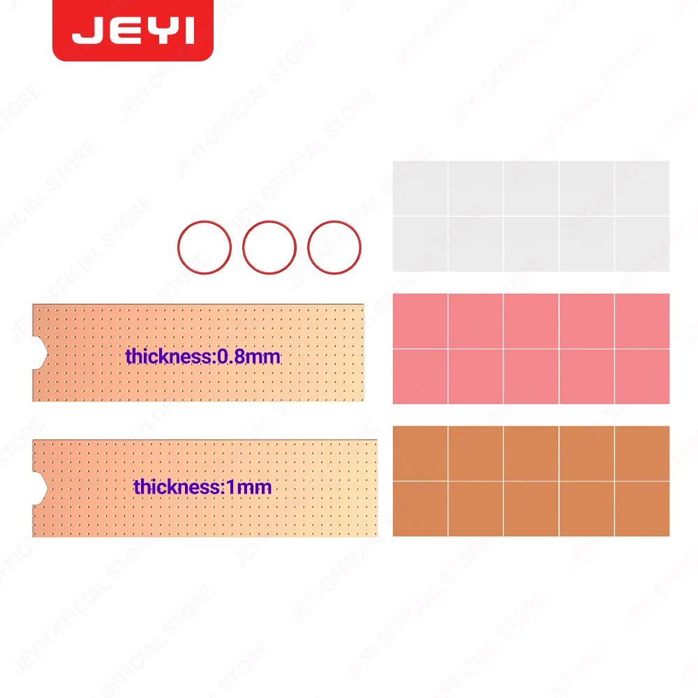 JEYI koperen M.2 koellichaam met nano-thermische pads, NVMe NGFF puur koperen SSD-koeler Solid State Disk-radiator voor laptop-desktop