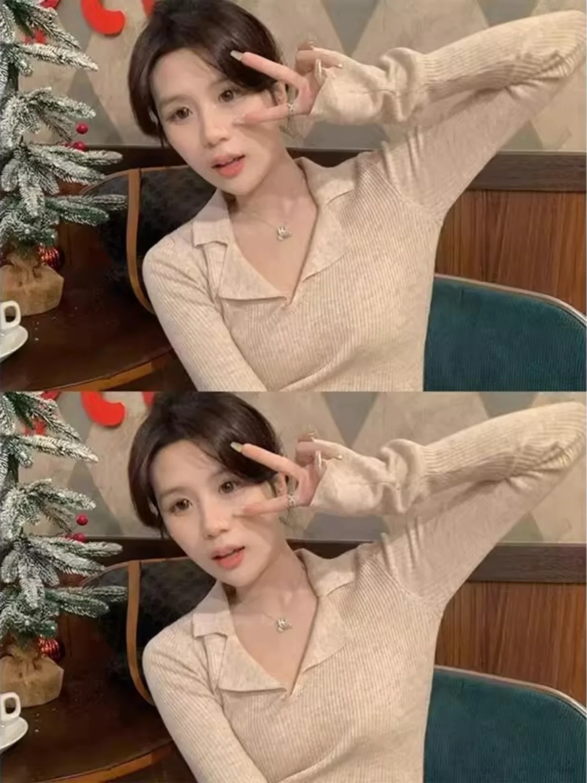 

Sweaters Jumpers Pullovers Womens Pullover Normal Pineapple Pseudo Two-Pieces Christmas Holiday Winter Festival Professional Fit