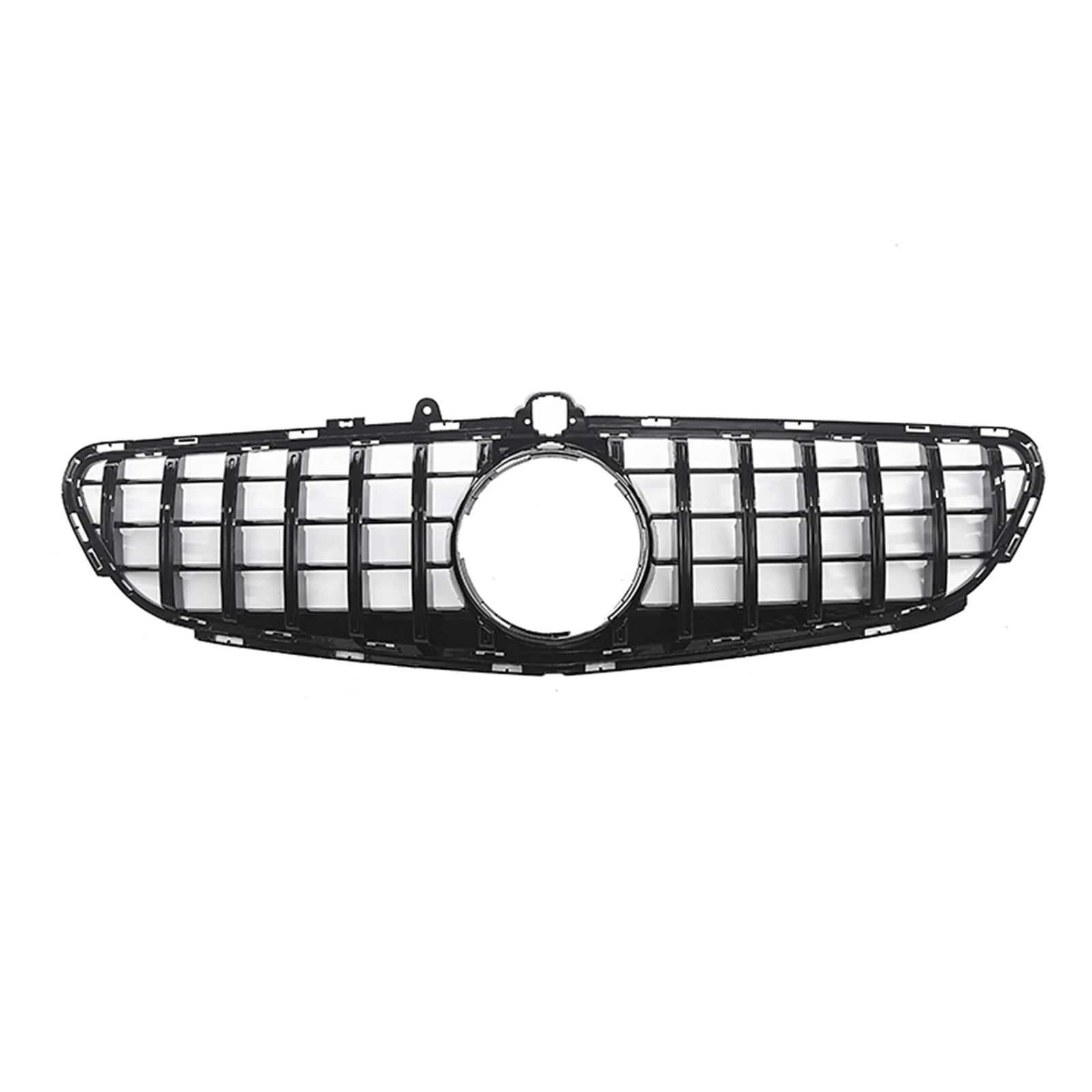 Per Mercedes Benz W218 C218 CLS63 AMG 2015-2018 GT Stile Racing Grill Griglia Anteriore Nero/Argento Auto Paraurti Superiore Cofano Maglia Griglia