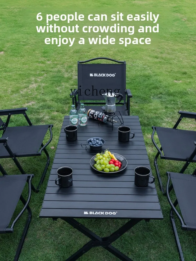 

LSL Camping Table and Chairs Outdoor Camping Picnic Full Set Portable Folding Egg Roll Table