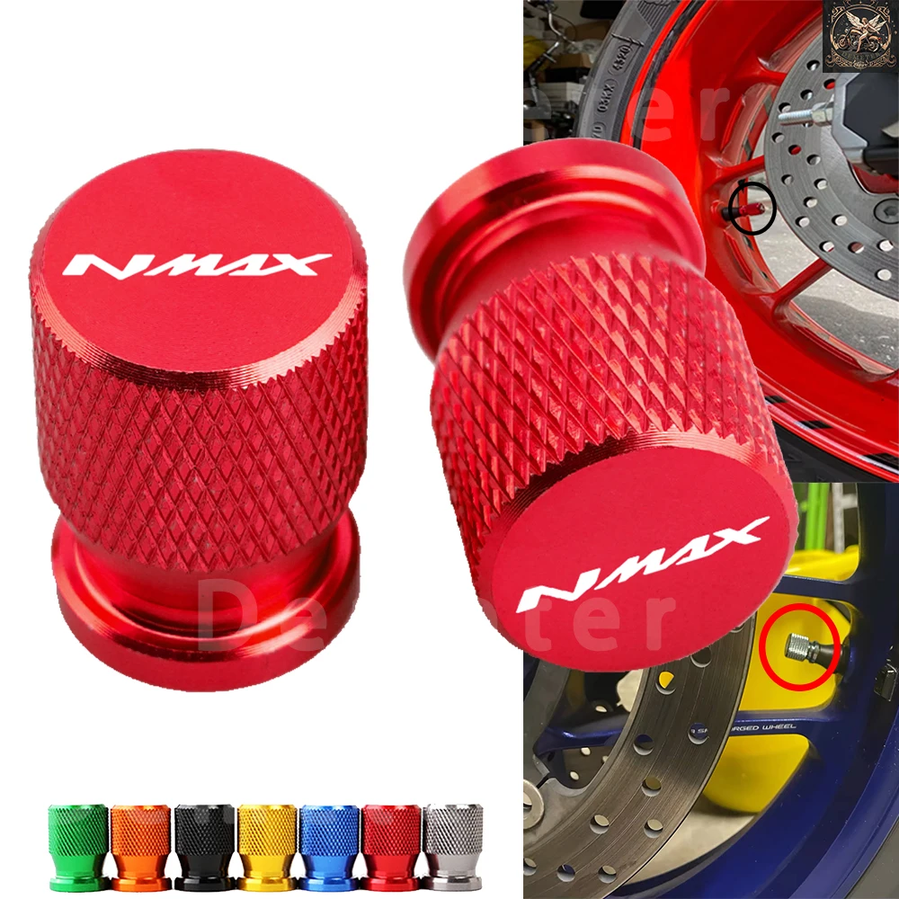 For YAMAHA NMAX N-MAX 155 NMAX125 Tyre Valve Cap CNC Aluminum Wheel Air Port Cover Accessories Tire Parts Valve Stem Caps Cover