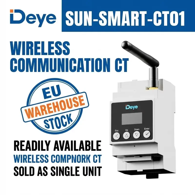 DEYE Wireless CT SUN-SMART-CT01, Unifase/trifase LoRa RS485, Portée De 200 M, 50 MA, Livraison Rapide