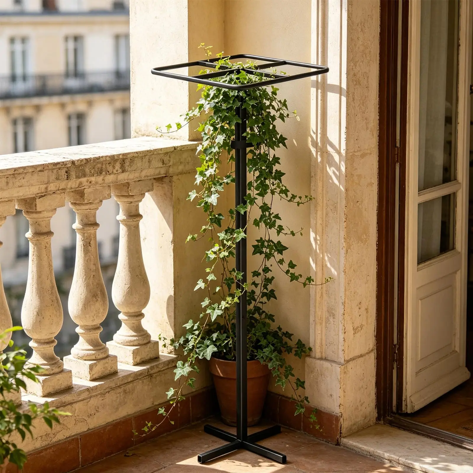 Adjustable Plant Trellis Metal Dragon Fruit and Vine Support Sturdy Garden Trellis for Balcony Patio and Yard Use