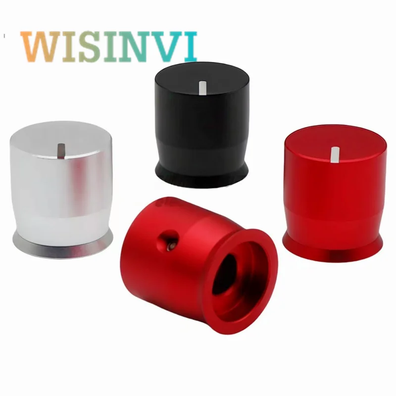 2PCS 17x17mm Aluminum alloy knob cap Potentiometer adjustment knob electric guitar knob cap circular hole 6MM screw fixation