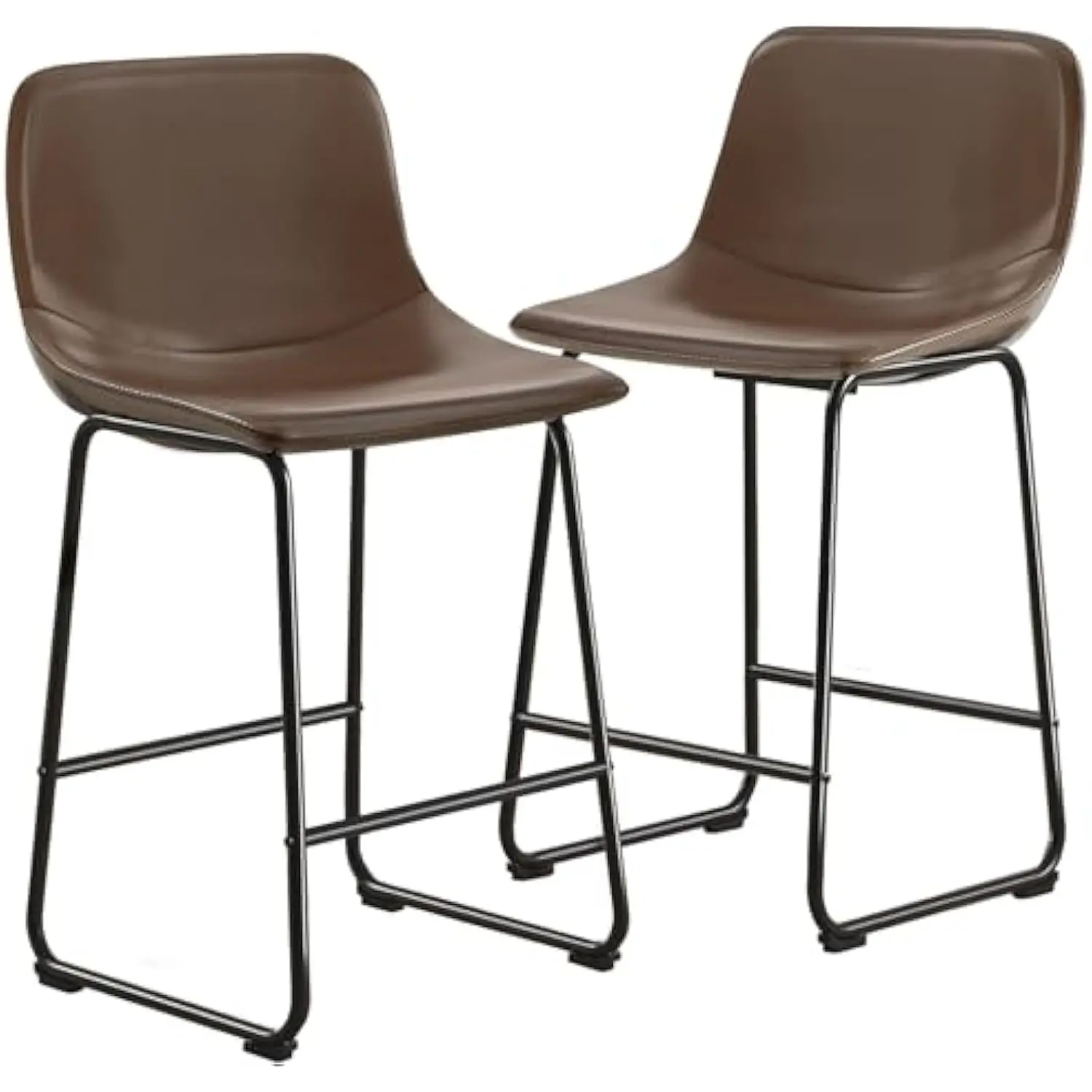 

Counter Stools Set of 2, 24 英寸 Counter Height Bar Stools Hold up to 500 Lbs, Armless Counter Height Chairs with Metal Legs &