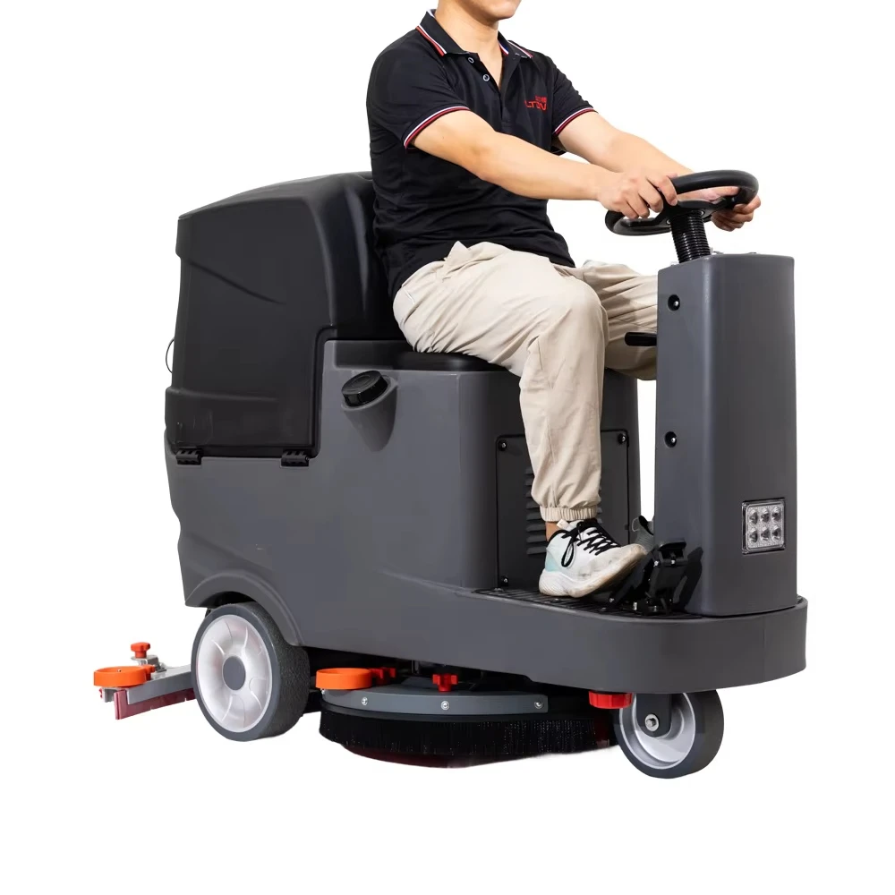 Floor Cleaning Machine Mini Battery Ride On Floor Scrubber Dryer 220V New Plastic Cleaning Equipment
