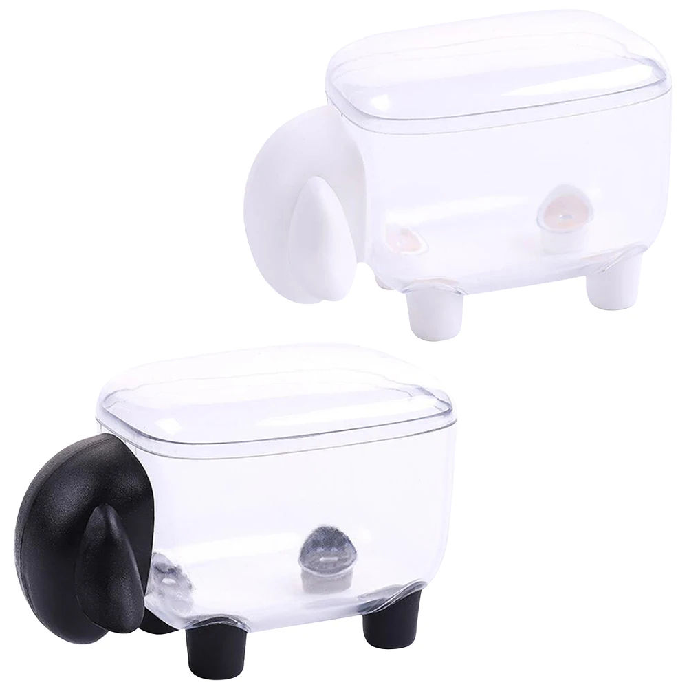 

2Pcs Desktop Storage Box Toothpick Case Swabs Container Plastic Transparent Easy Clean Suitable Coffee Shops Restaurants