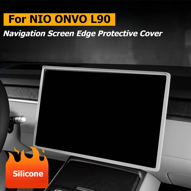 

For NIO‌‌ ONVO L90 Navigation Screen Protective Frame Silicone Center Console Cover Anti-Scratch Trim Car Interior Accessories