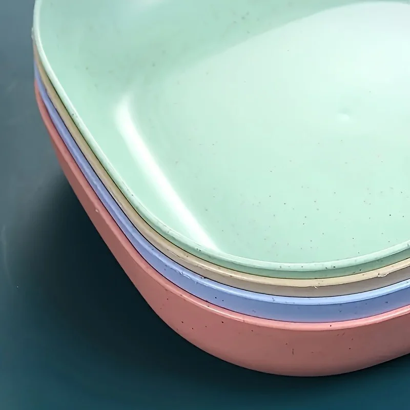 10pcs Set Reusable Fruit & Dessert Plates - Washable, Multifunctional Snack Dishes with Built-In Base for Bones & Candy - Versat