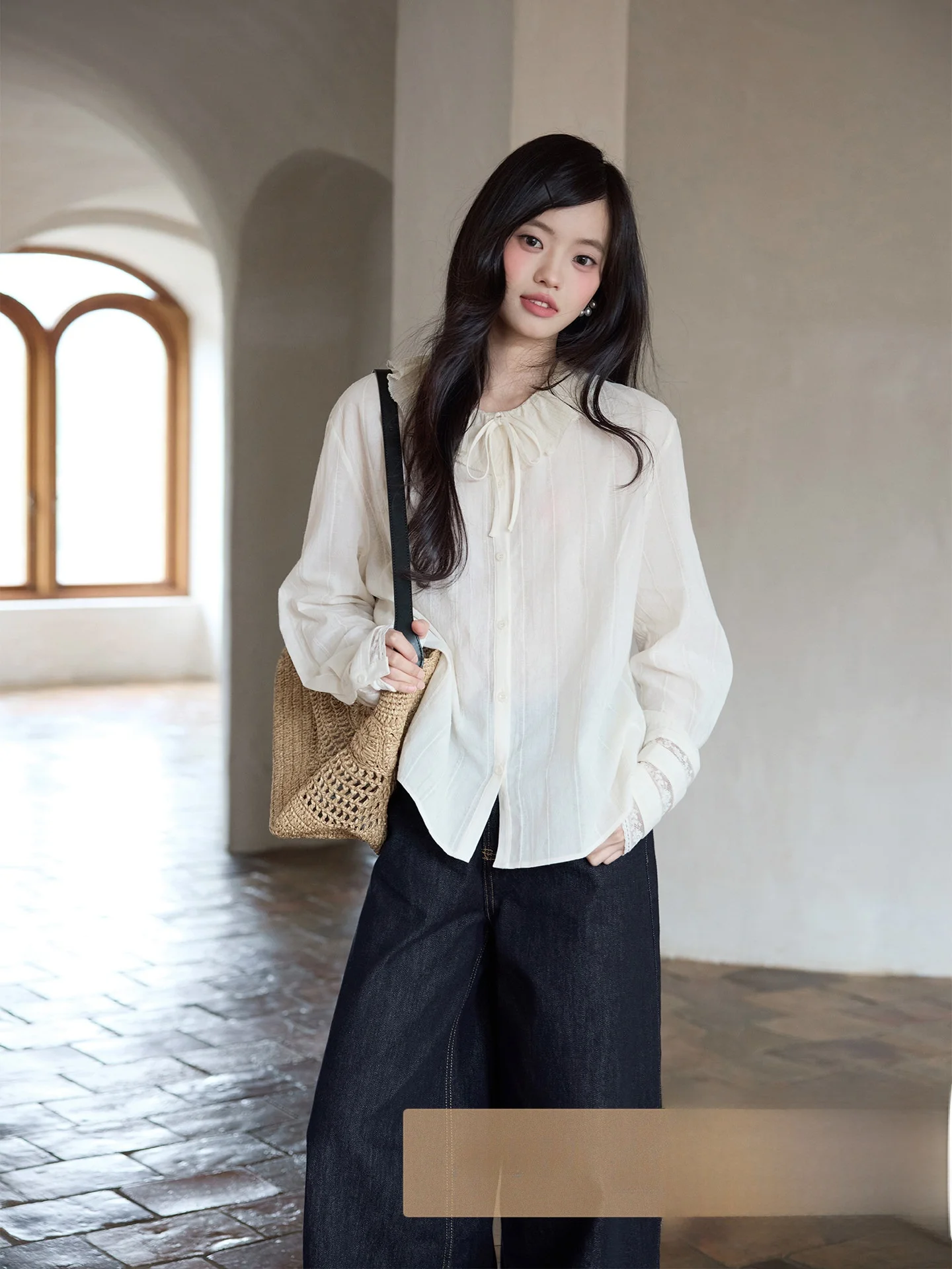 

Ximeng New Arrival Spring Korean Sle Long Sve irt Women's Beautiful Plum Color Top Quali Cotton Casual Busin Wear