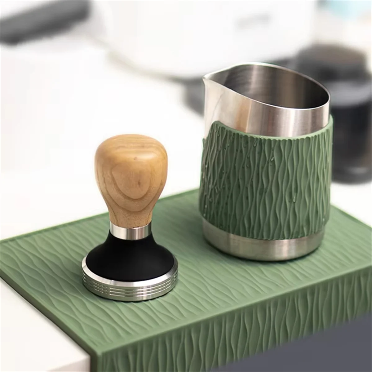 

Коврик для тампера для кофе эспрессо, пищевой силикон, противоскользящая станция для тампера с кофейными аксессуарами для бара