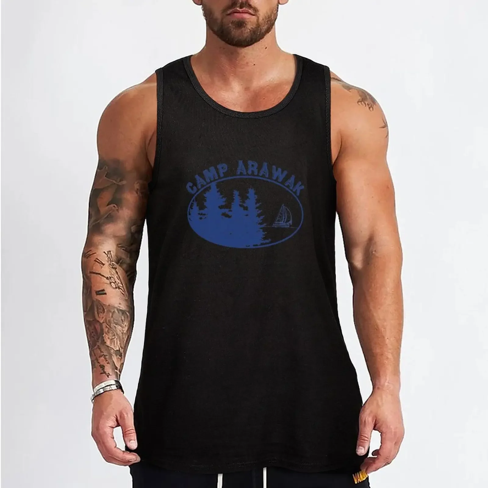 New Camp Arawak Gift Retro Summer Camp Tank Top anime gym gym t shirt men Man gym clothes