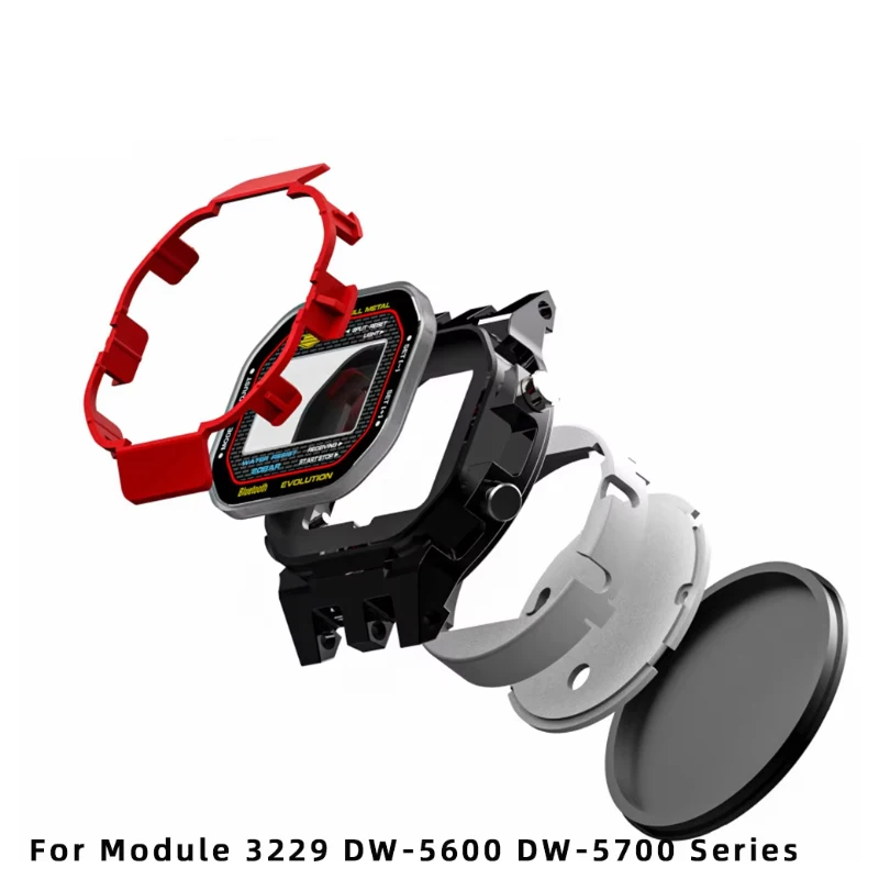 For C-asio 3229 DW5600 DW5000 DW-5600 GW-B5600 Upgrade Modified to GMW-B5000 Set Strap Case All-Metal Evolution Movement Shell