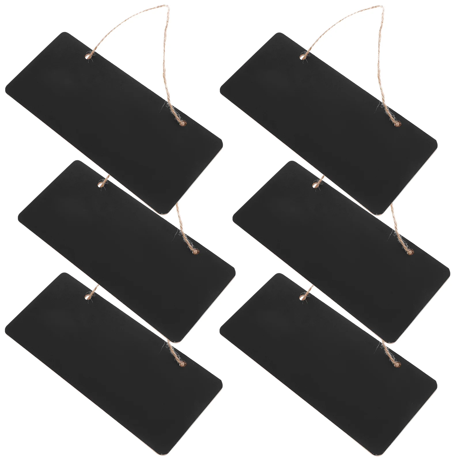 6 Pcs The Sign Show Message Blackboard Signs Wood Erasable Chalkboard Shaped Wooden Pendant