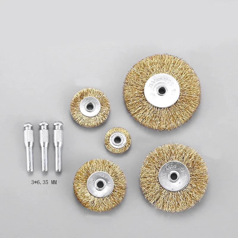 

Remove rust oil stains,Marble Polishing, Stainless steel wire brush with handle, woodworking polishing deburring brush 8PCS/LOT