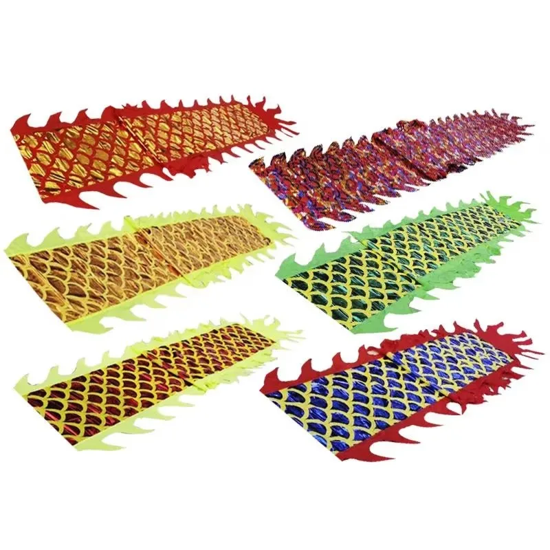 6/8/10 Meters Multicolor Chinese Dragon Dance Tail Silk Ribbon Accessories Festival Square Dance (Not Includes Dragon Head)