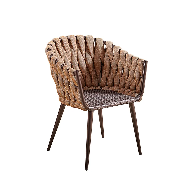 Best Sale Leisure Waterproof Rope Weaving Table and Chair Patio Furniture Outdoor Dining Set