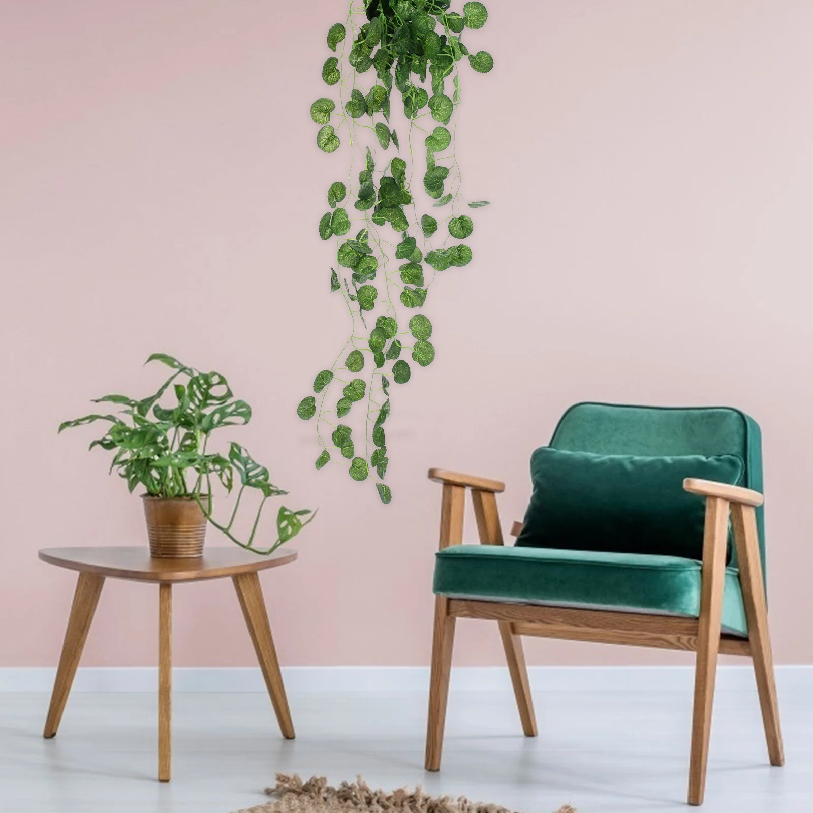 

Plant Hanging Decorations Artificial Rattan Pendant Plastic Simulation Vine Decor for Wall Fence Garden Party