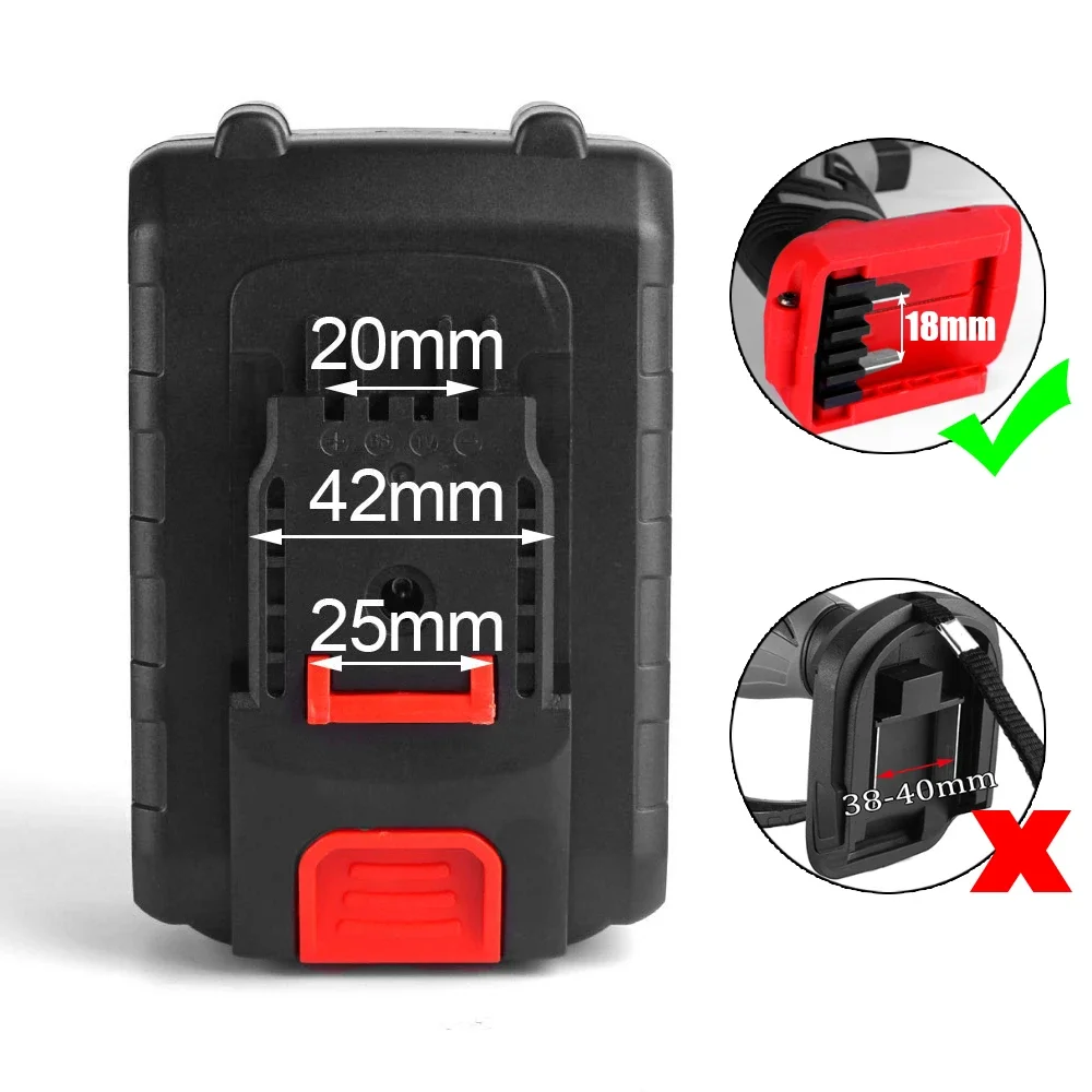 Batería de litio recargable 98VF, batería de repuesto para Mini motosierra eléctrica, sierra recíproca, herramientas eléctricas para 88VF, enchufe de la UE